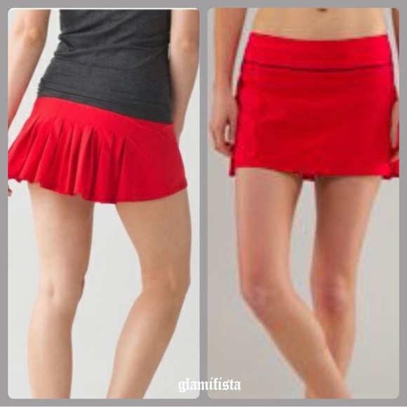 Lululemon RARE 🔥 Run Speed Skirt Tango Red sz.6 - Picture 2 of 9